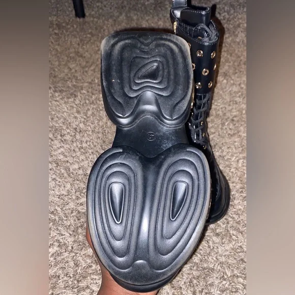 vivianly Round Toe Platform Mid Calf Boots Pull-on Chunky Zipper Ankle Booties - Picture 3 of 4